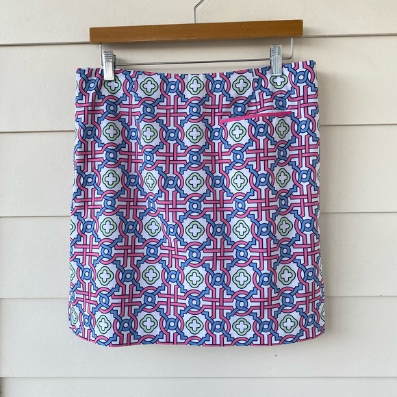 GOLFTINI • Candy Land Patterned Golf Skort Size 4 Long Batik Geometric - Picture 10 of 15